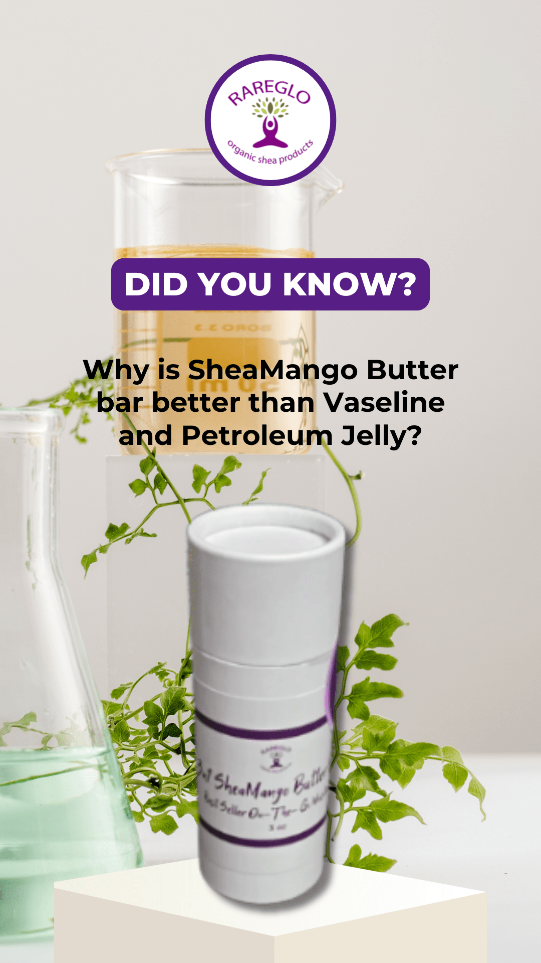 RareGlo 3n1 SheaMango Butter Bar - RareGlo Organic Shea Products