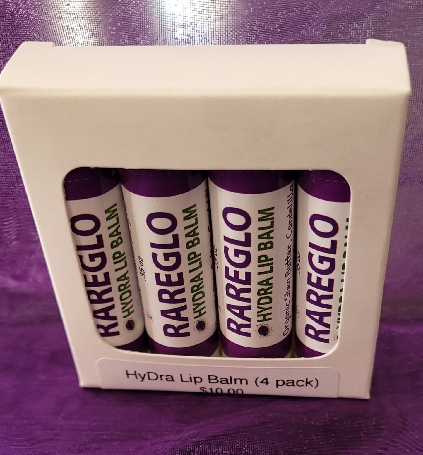 HyDra Lip Balm (4 pack) - RareGlo Organic Shea Products