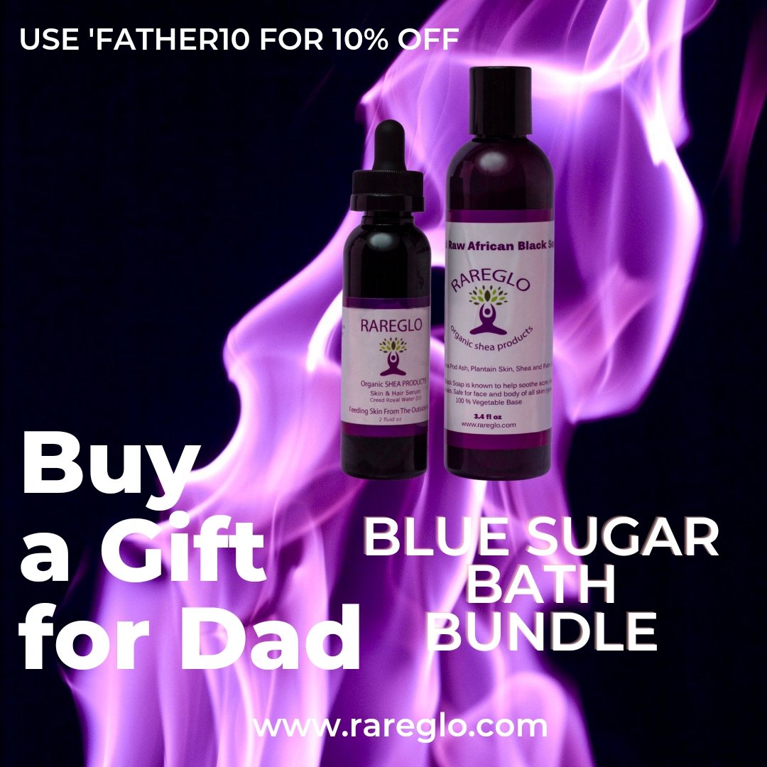 Blue Sugar Bath Bundle For The Fellas' - RareGlo Organic Shea Products