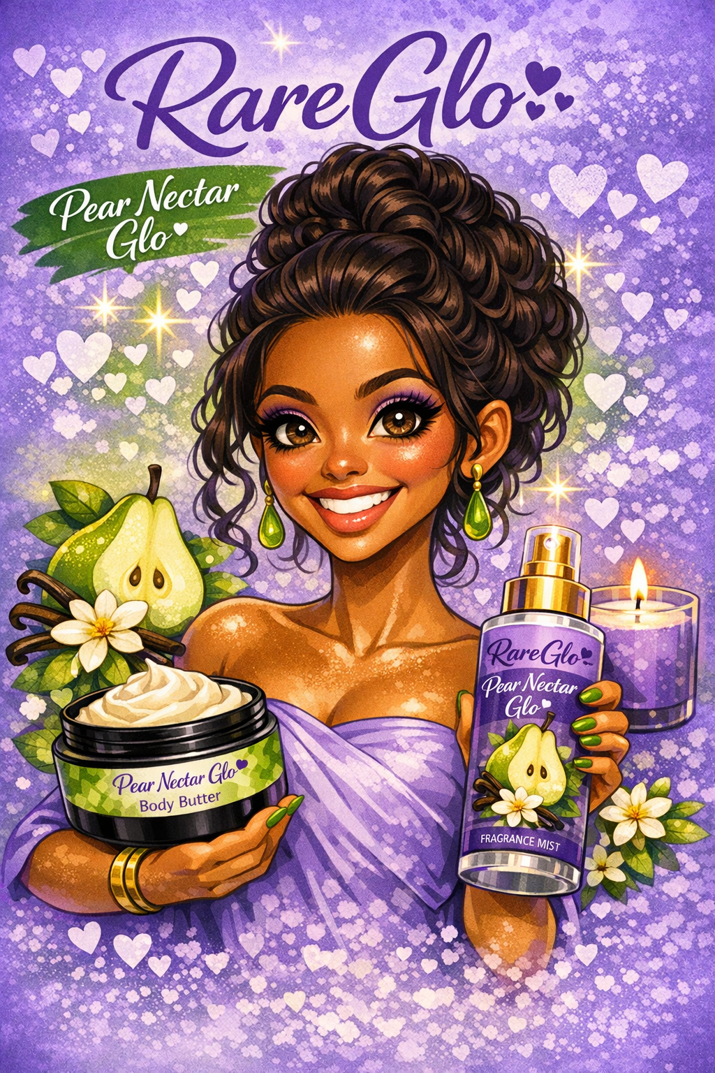 Meet Pear Nector Glo: Your New  Everyday Glow - RareGlo Organic Shea Products