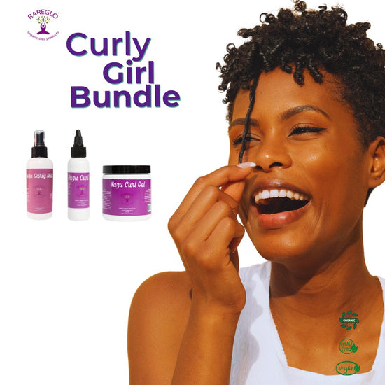 Yuzu Curly Girl Hair Gel Bundle- RareGlo Organic Shea Products