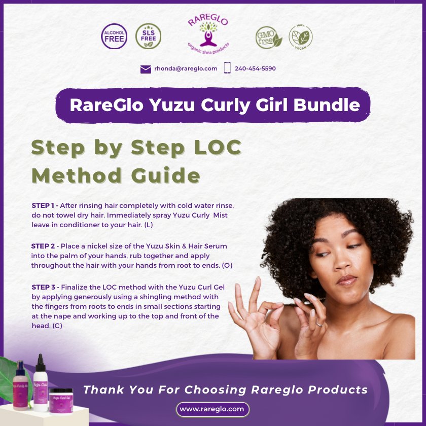 Yuzu Curly Girl Hair Gel Duo - RareGlo Organic Shea Products
