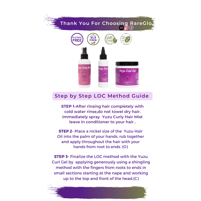 Yuzu Curly Girl Hair Gel Duo - RareGlo Organic Shea Products
